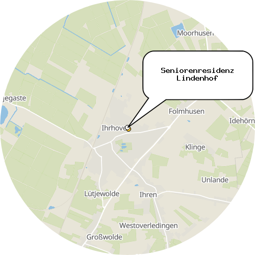 Kartenausschnitt für die Firma Seniorenresidenz Lindenhof