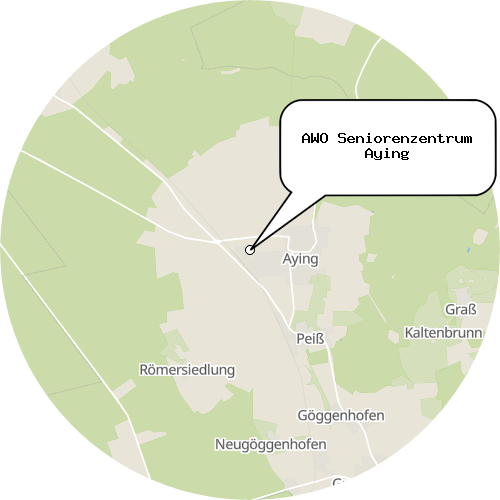 Kartenausschnitt für die Firma AWO Seniorenzentrum Aying