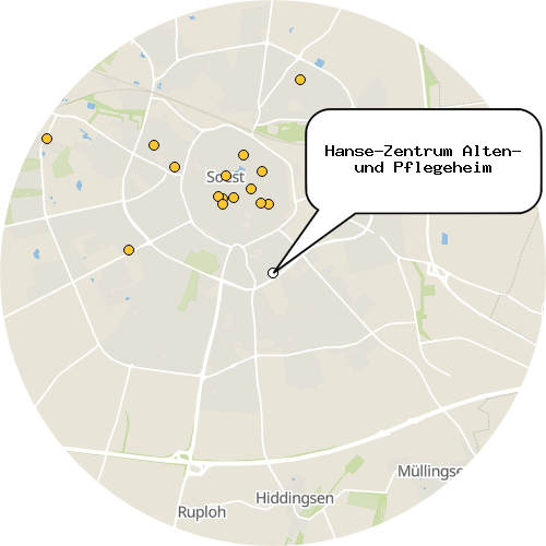 Kartenausschnitt für die Firma Hanse-Zentrum Alten- und Pflegeheim