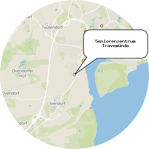 Kartenausschnitt für die Firma Seniorenzentrum Travemünde
