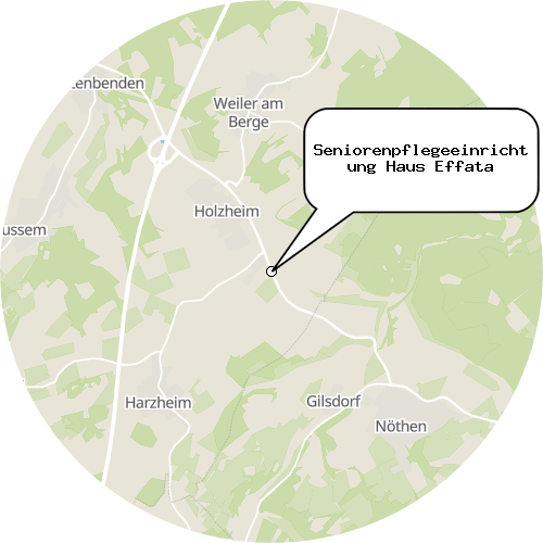 Kartenausschnitt für die Firma Seniorenpflegeeinrichtung Haus Effata