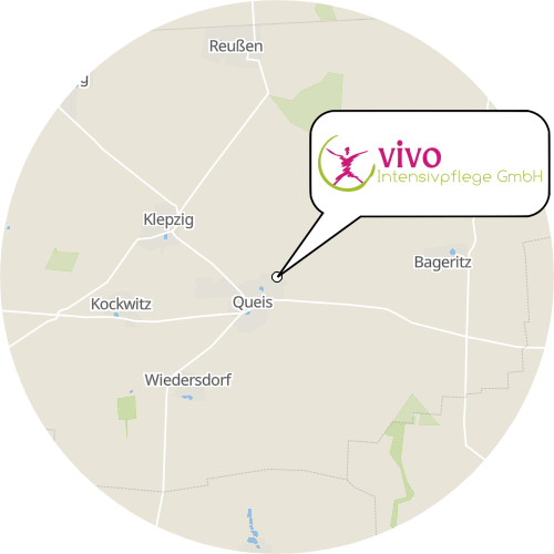 Kartenausschnitt für die Firma vivo Intensivpflege GmbH