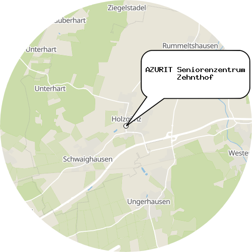 Kartenausschnitt für die Firma AZURIT Seniorenzentrum Zehnthof