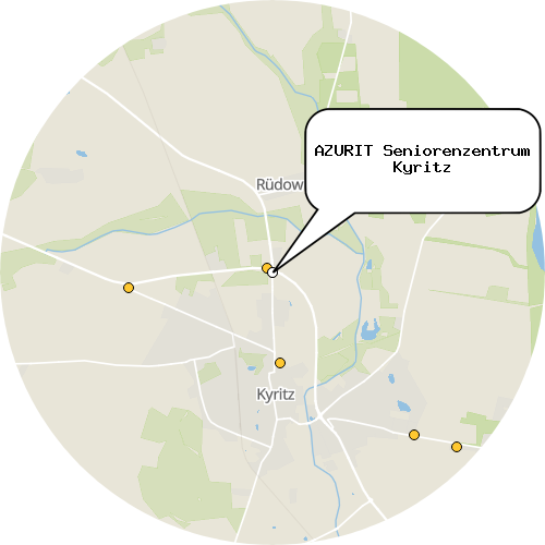 Kartenausschnitt für die Firma AZURIT Seniorenzentrum Kyritz
