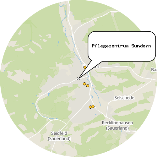 Kartenausschnitt für die Firma Pflegezentrum Sundern