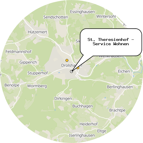 Kartenausschnitt für die Firma St. Theresienhof - Service Wohnen