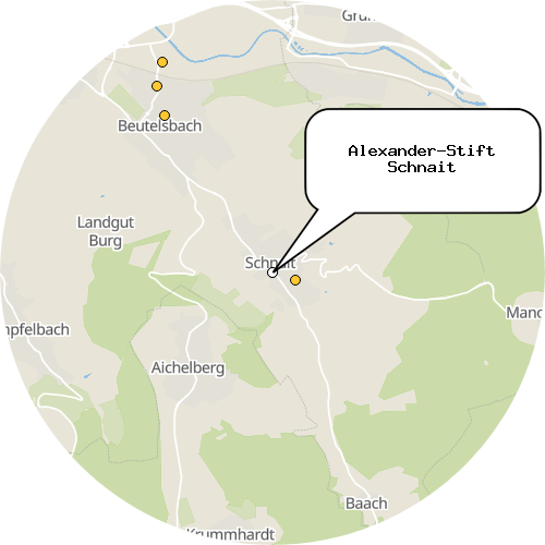 Kartenausschnitt für die Firma Alexander-Stift Schnait