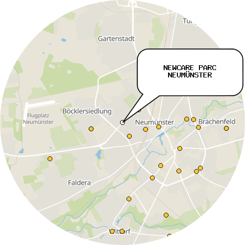 Kartenausschnitt für die Firma NEWCARE PARC NEUMÜNSTER