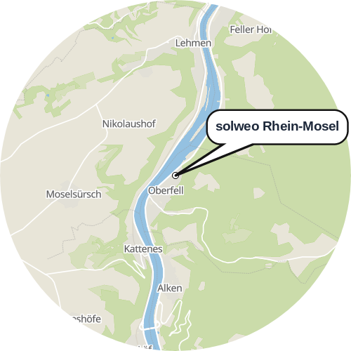 Kartenausschnitt für die Firma solweo Rhein-Mosel