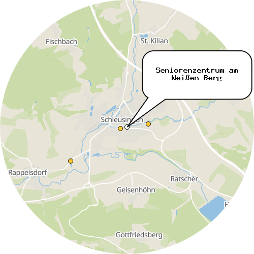 Kartenausschnitt für die Firma Seniorenzentrum am Weißen Berg