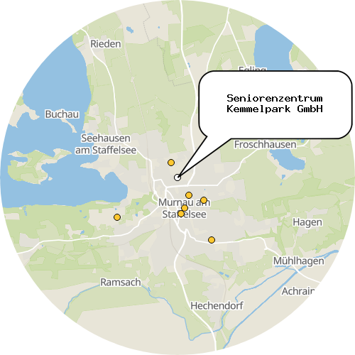 Kartenausschnitt für die Firma Seniorenzentrum Kemmelpark GmbH