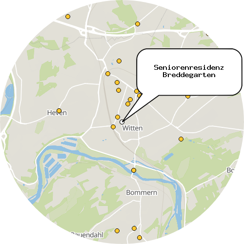Kartenausschnitt für die Firma Seniorenresidenz Breddegarten