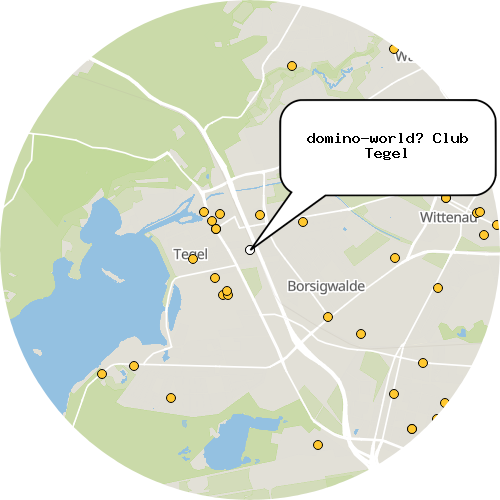 Kartenausschnitt für die Firma domino-world™ Club Tegel