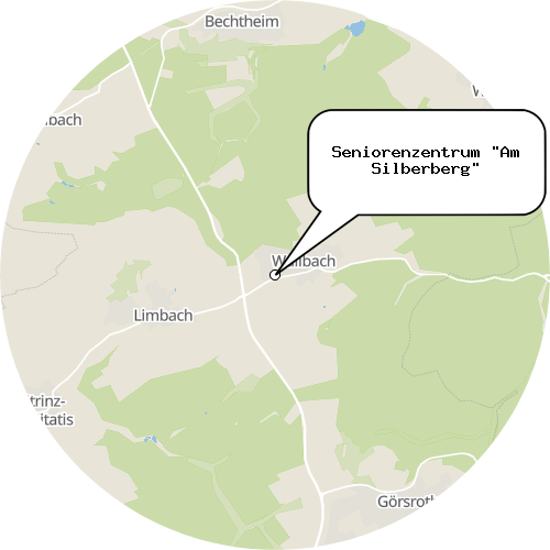 Kartenausschnitt für die Firma Seniorenzentrum "Am Silberberg"