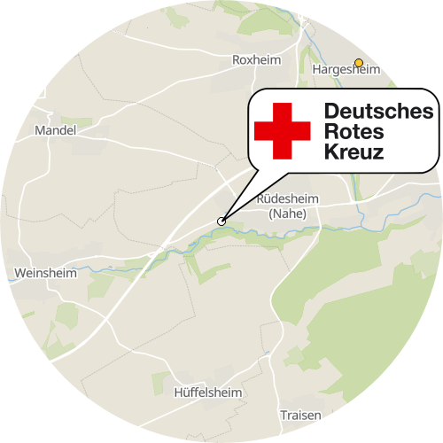 Kartenausschnitt für die Firma DRK-Seniorenzentrum Rüdesheim