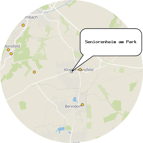 Kartenausschnitt für die Firma Seniorenheim am Park