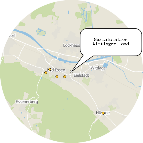 Kartenausschnitt für die Firma Sozialstation Wittlager Land
