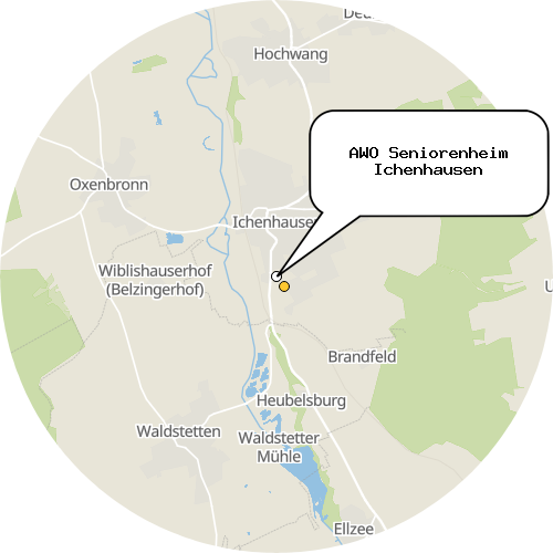 Kartenausschnitt für die Firma AWO Seniorenheim Ichenhausen