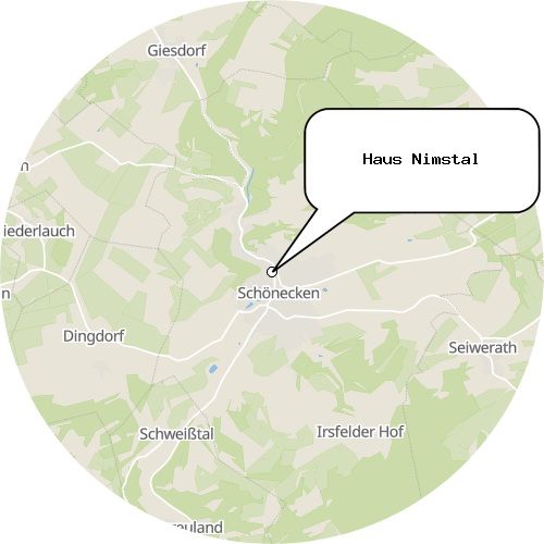 Kartenausschnitt für die Firma Haus Nimstal