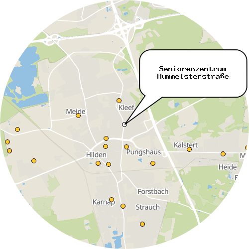 Kartenausschnitt für die Firma Seniorenzentrum Hummelsterstraße