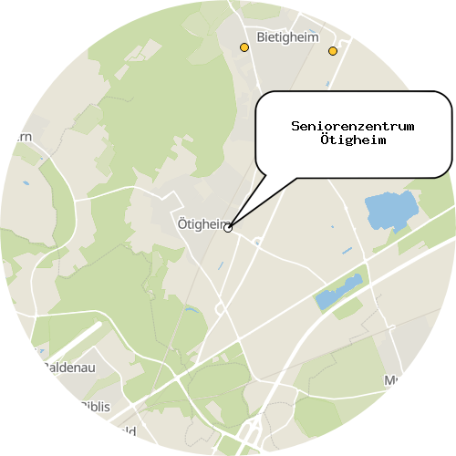 Kartenausschnitt für die Firma Seniorenzentrum Ötigheim