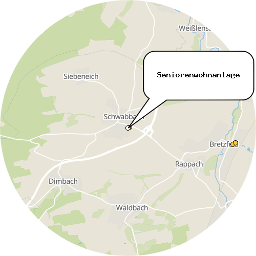 Kartenausschnitt für die Firma Seniorenwohnanlage