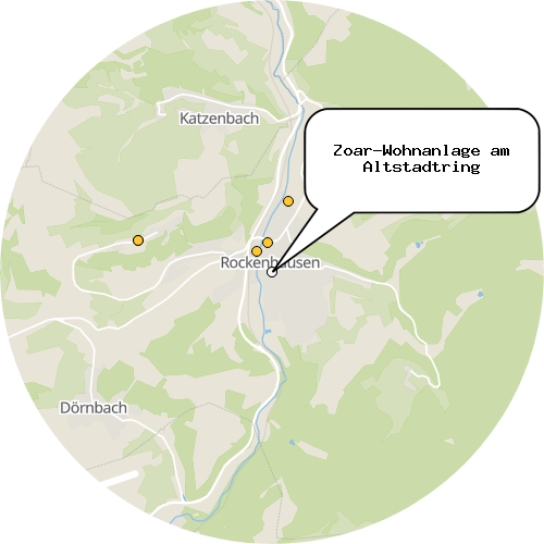 Kartenausschnitt für die Firma Zoar-Wohnanlage am Altstadtring