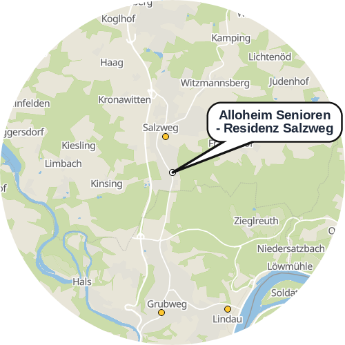 Kartenausschnitt für die Firma Alloheim Senioren - Residenz Salzweg