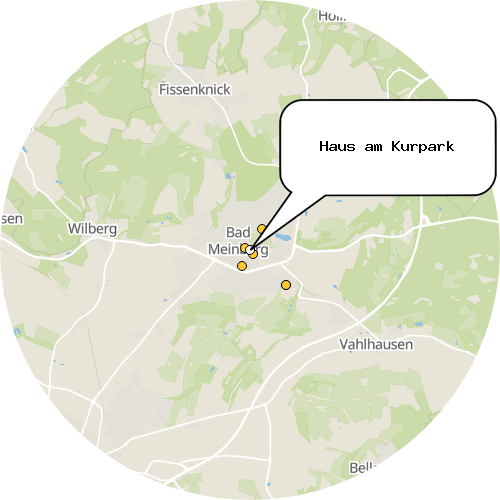 Kartenausschnitt für die Firma Haus am Kurpark