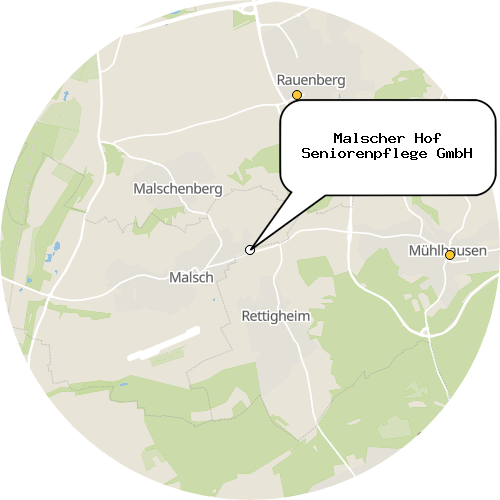 Kartenausschnitt für die Firma Malscher Hof Seniorenpflege GmbH