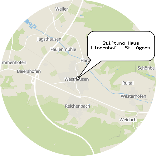 Kartenausschnitt für die Firma Stiftung Haus Lindenhof - St. Agnes
