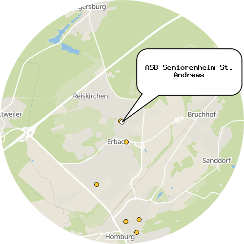Kartenausschnitt für die Firma ASB Seniorenheim St. Andreas