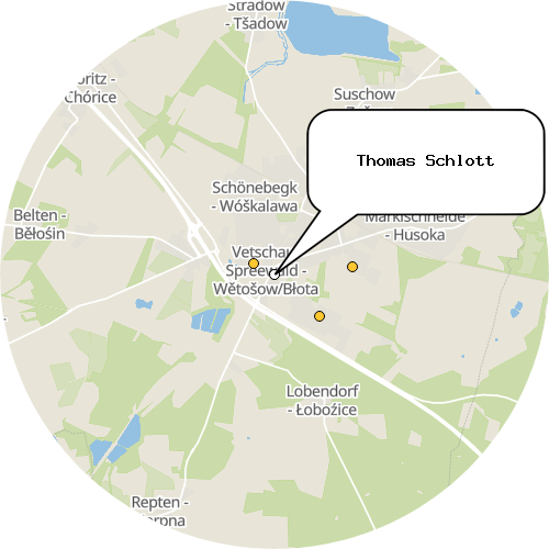 Kartenausschnitt für die Firma Thomas Schlott
