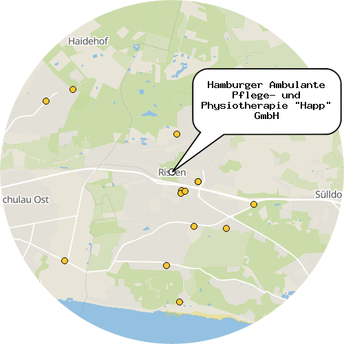 Kartenausschnitt für die Firma Hamburger Ambulante Pflege- und Physiotherapie "Happ" GmbH