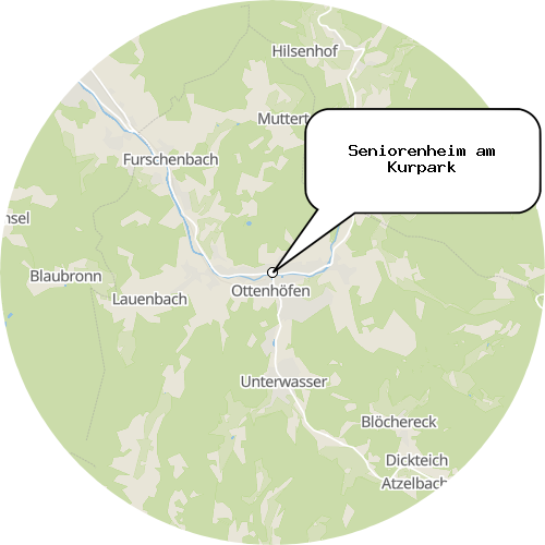 Kartenausschnitt für die Firma Seniorenheim am Kurpark