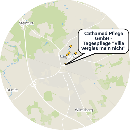 Kartenausschnitt für die Firma Cathamed Pflege GmbH - Tagespflege "Villa vergiss mein nicht"