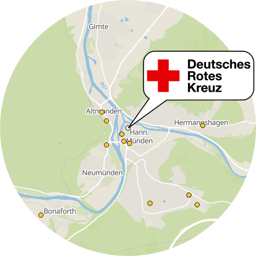 Kartenausschnitt für die Firma DRK KV Göttingen-Northeim e.V. Familienunterstützender Dienst FUD