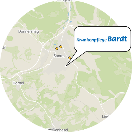 Kartenausschnitt für die Firma Pflegeheim Schloss Sontra GmbH