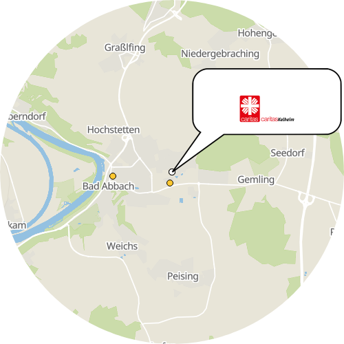 Kartenausschnitt für die Firma Caritas Sozialstation Bad Abbach