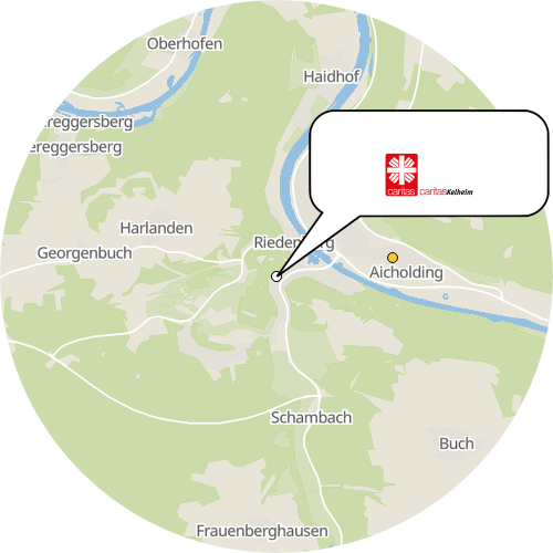 Kartenausschnitt für die Firma Caritas Sozialstation Riedenburg