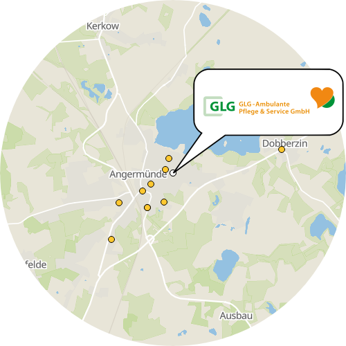 Kartenausschnitt für die Firma GLG Ambulante Pflege & Service GmbH