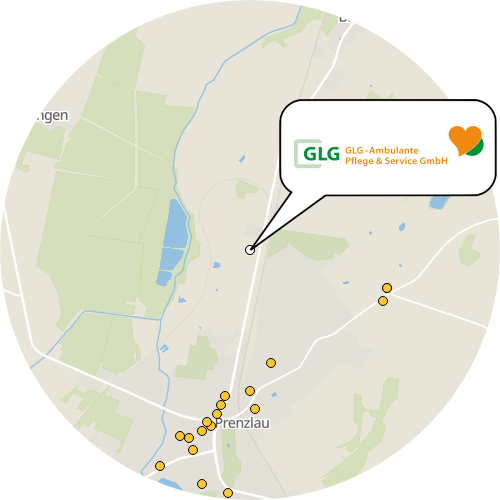 Kartenausschnitt für die Firma GLG Ambulante Pflege & Service GmbH