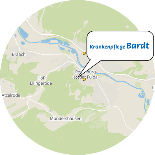 Kartenausschnitt für die Firma Pflegeheim Bardt Rotenburg
