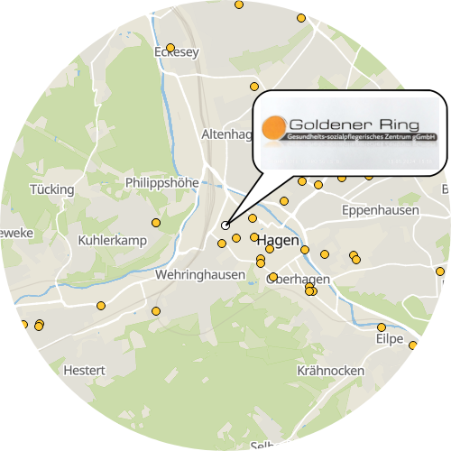 Kartenausschnitt für die Firma Goldener Ring Gesundheits-sozialpflegerisches Zentrum gGmbH