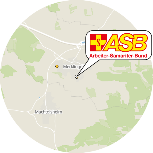 Kartenausschnitt für die Firma Arbeiter Samariter Bund Baden-Württemberg e.V., Region Alb & Stauferland