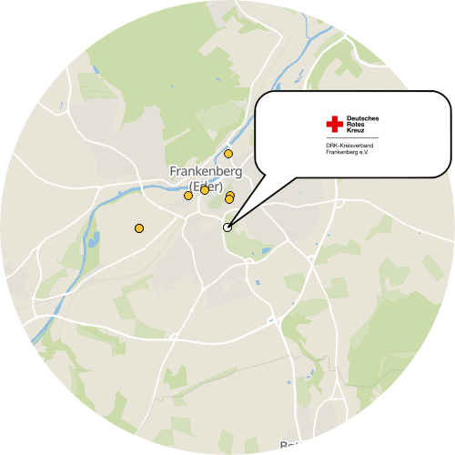 Kartenausschnitt für die Firma DRK-Seniorenzentrum Frankenberg
