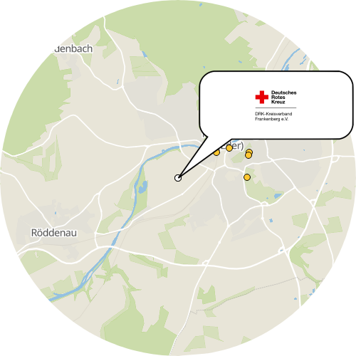 Kartenausschnitt für die Firma Seniorenarbeit DRK-Frankenberg