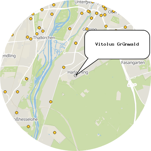 Kartenausschnitt für die Firma Vitolus Grünwald