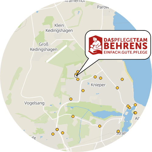 Kartenausschnitt für die Firma Das Pflegeteam Behrens GmbH