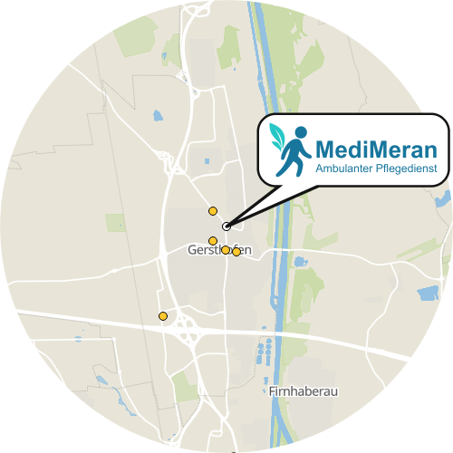 Kartenausschnitt für die Firma MediMeran GmbH